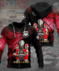 The best Georgia Bulldogs 3D zip hoodie 02