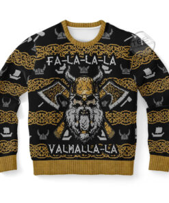 Valhalla Viking Ugly Christmas 3D Sweater