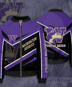 Washington Huskies 3D Bomber Jacket 01