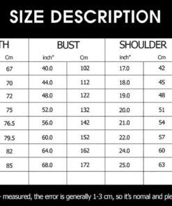 Zip up Hoodie Sizechart new 1