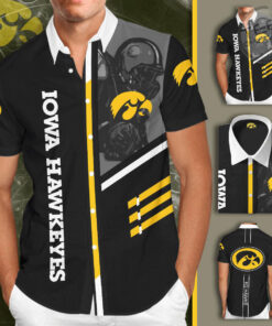 iowa hawkeyes 3d short sleeve dress shirt 01