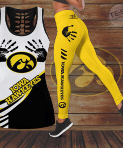 iowa hawkeyes hollow tank top leggings 01