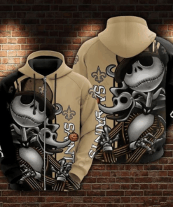 jack skellington new orleans saints all over printed hoodie